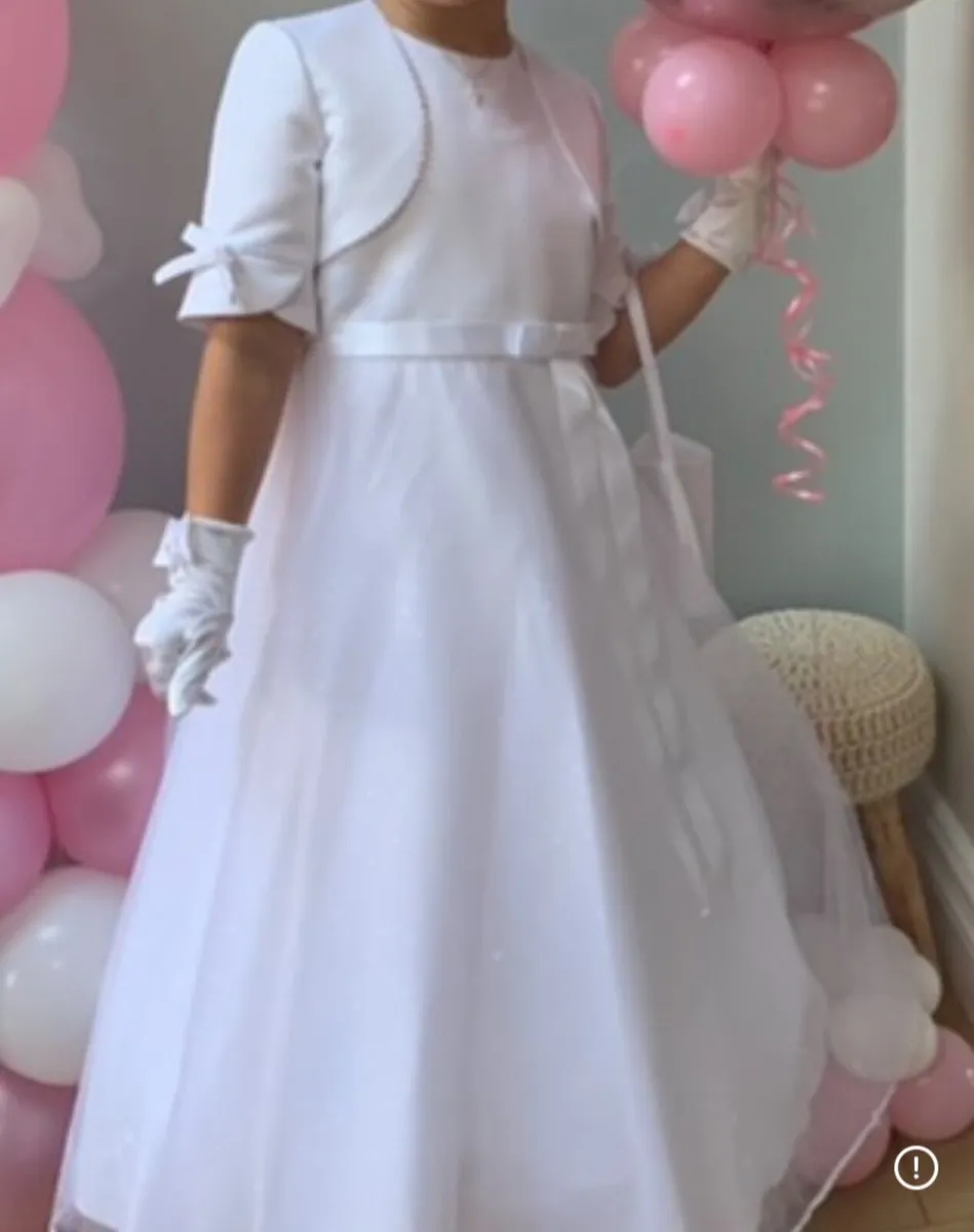 Communion dress with jacket and underskirt - Image 4
