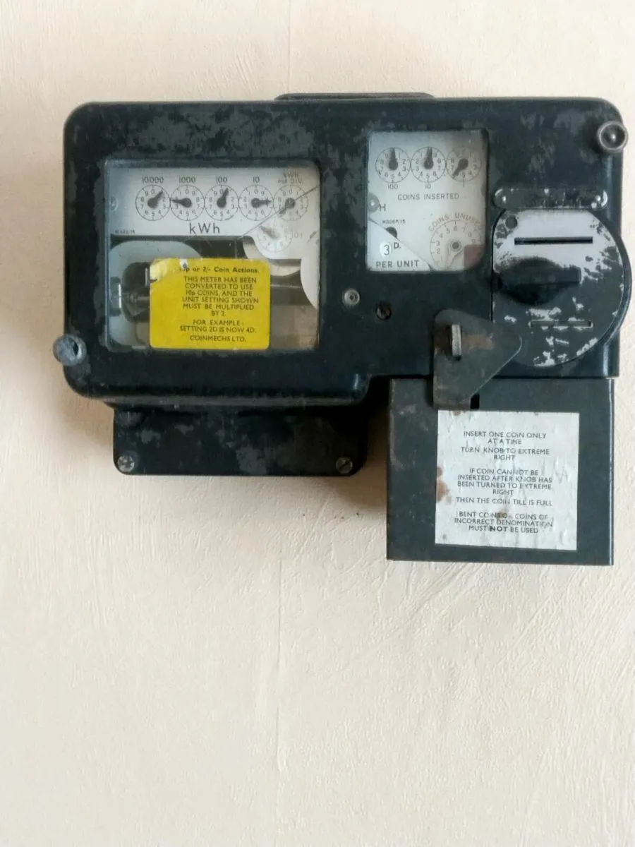 Vintage coin operated meter (for display only)