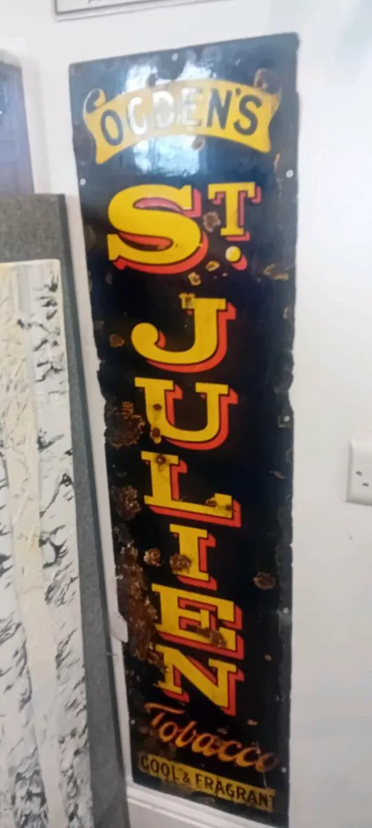 Original Enamel Ogdens St Juliens Sign - Image 1
