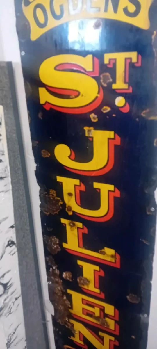 Original Enamel Ogdens St Juliens Sign - Image 2