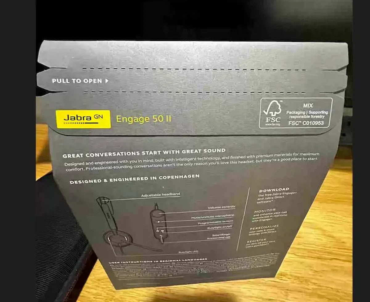 Jabra Engage 50 II USB-C STEREO Professional Headset Brand New, Sealed - Image 3