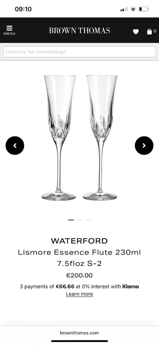 Waterford crystal champagne flute
