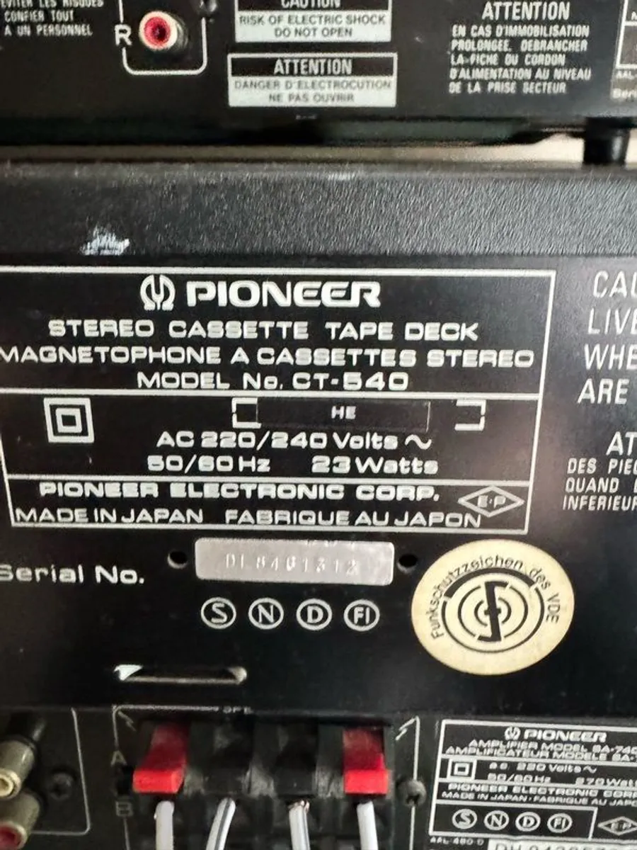 pioneer vintage hi-fi separates with speakers - Image 3