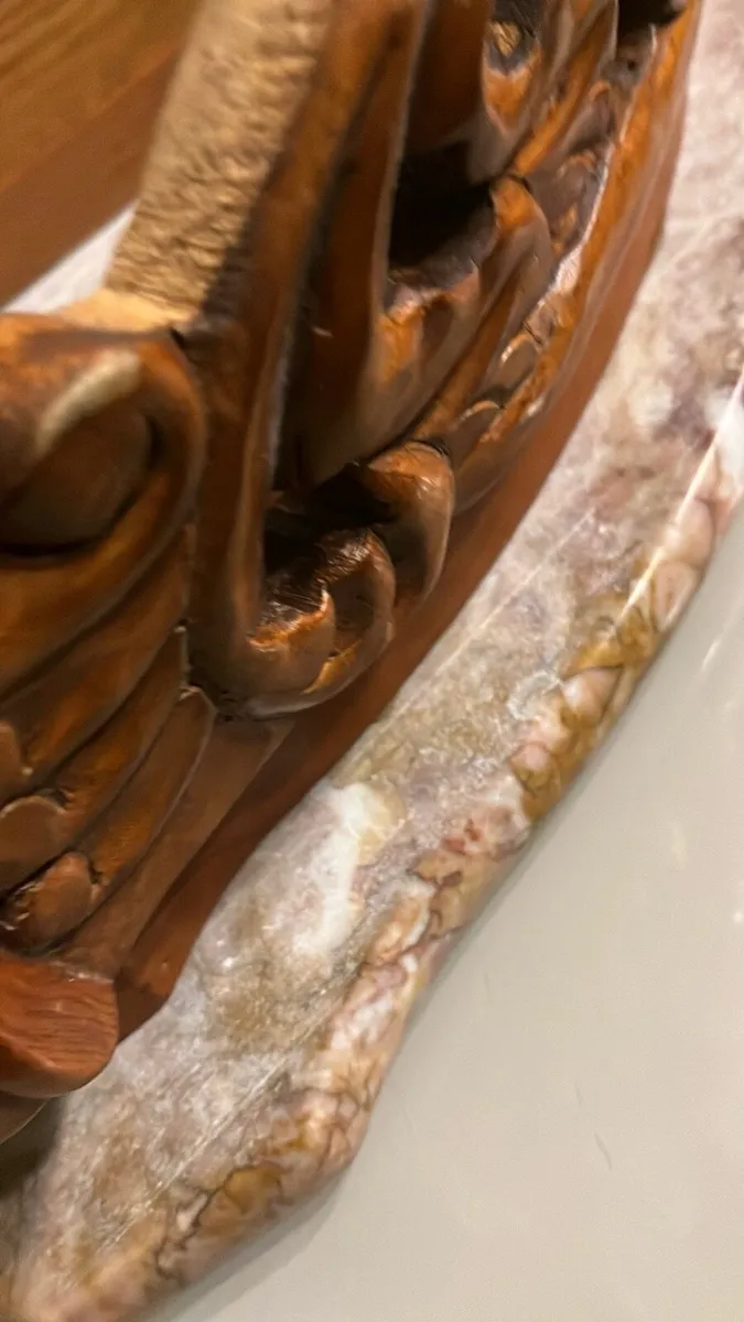 French Style Demi-Lune Console Table – hand-carved - Image 4