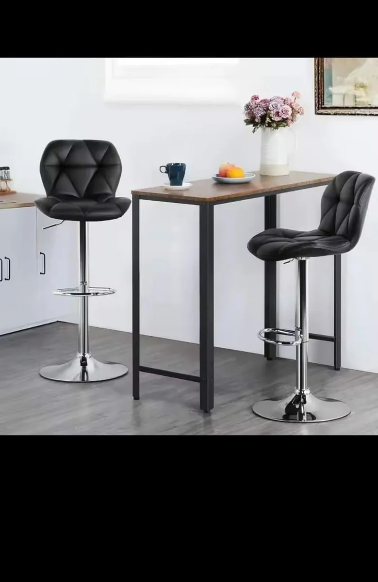 Bar Stools/ Set of 2 Bar Chairs/ Modern Height Adj - Image 1