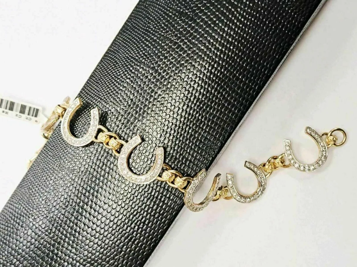 9K Gold horseshoe Bracelet 9CT - Image 4