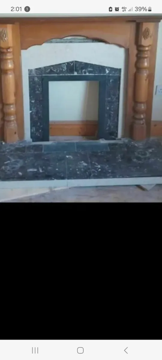 Marble  fireplace with hearth + 2nd hearth.. - Image 2