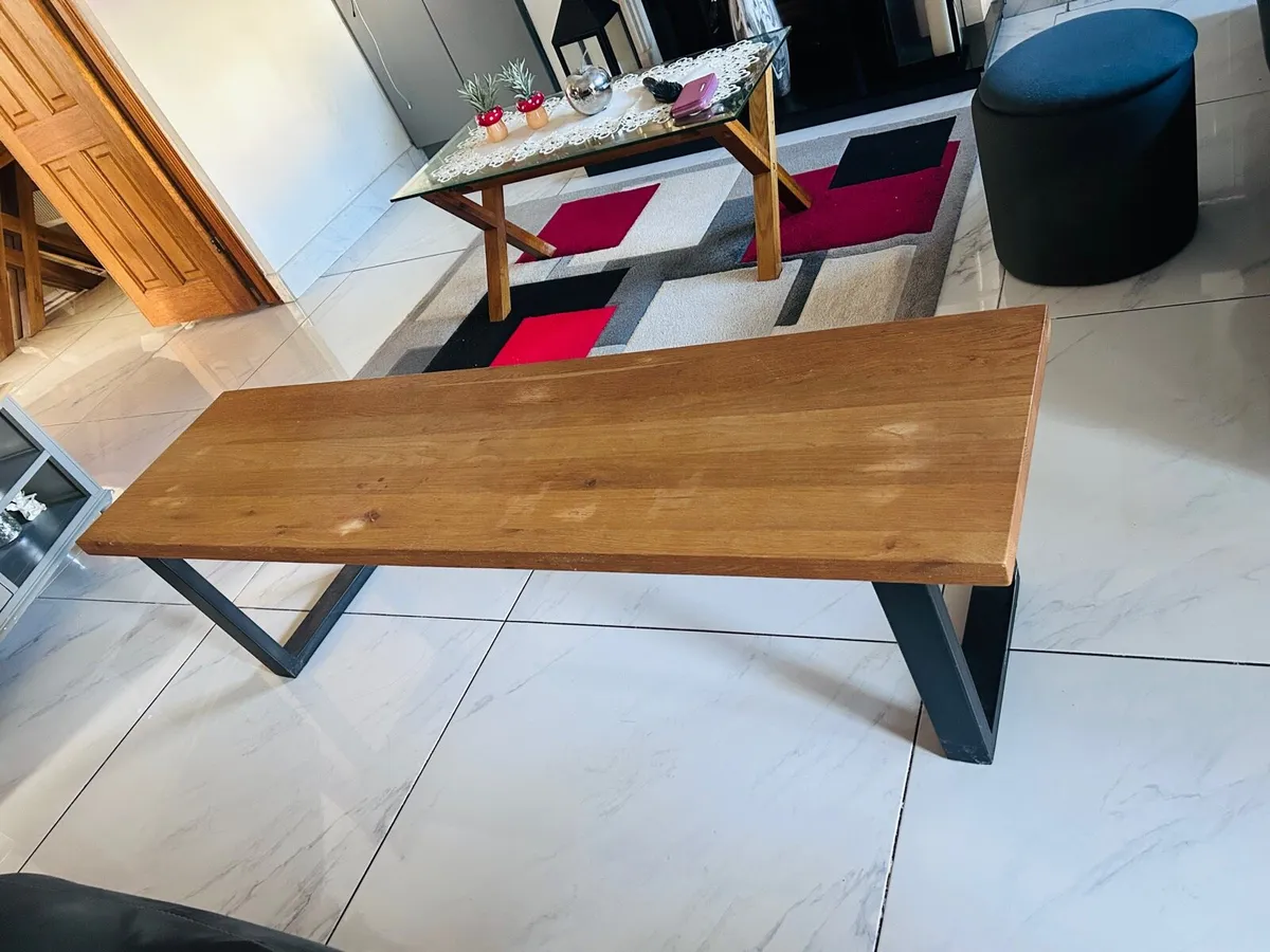 Oak wood Bench - Image 2