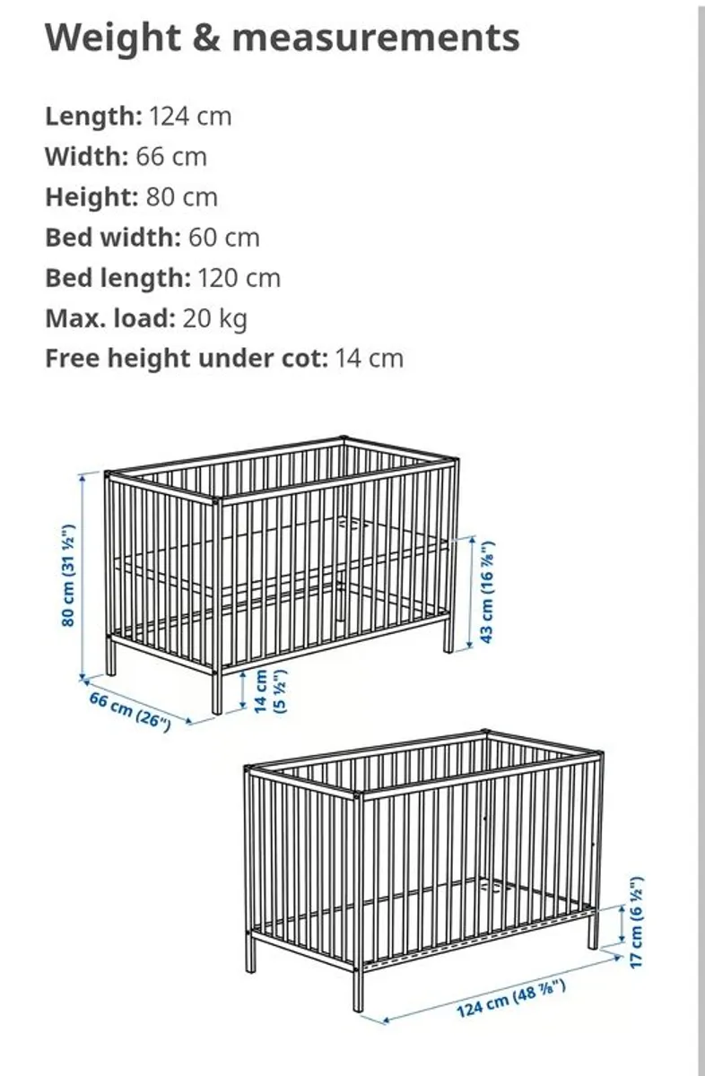 Ikea Sniglar Cot - Image 2