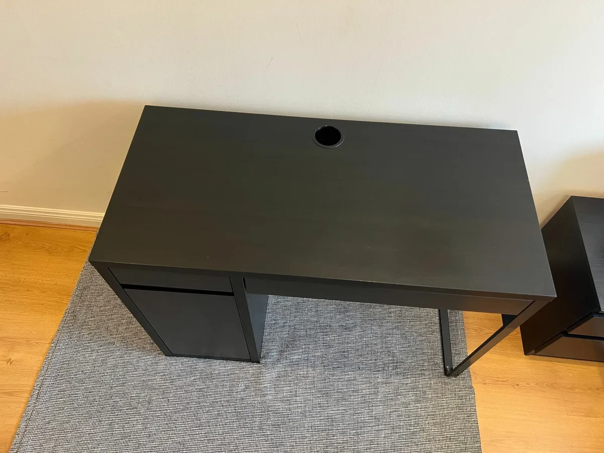 Ikea Black Desk + Chair – Excellent Condition - Image 1