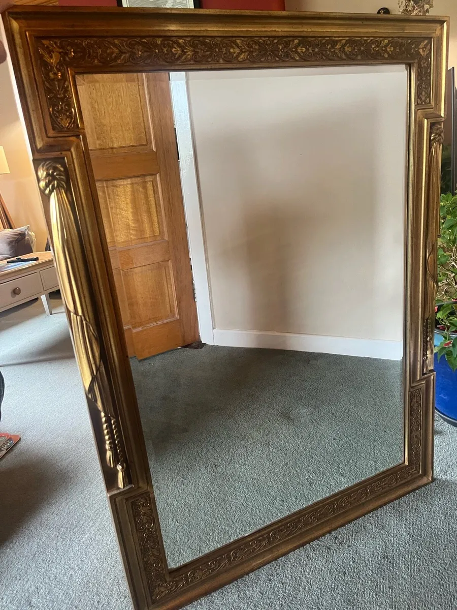 Large Golden Wall Mirror - Image 1