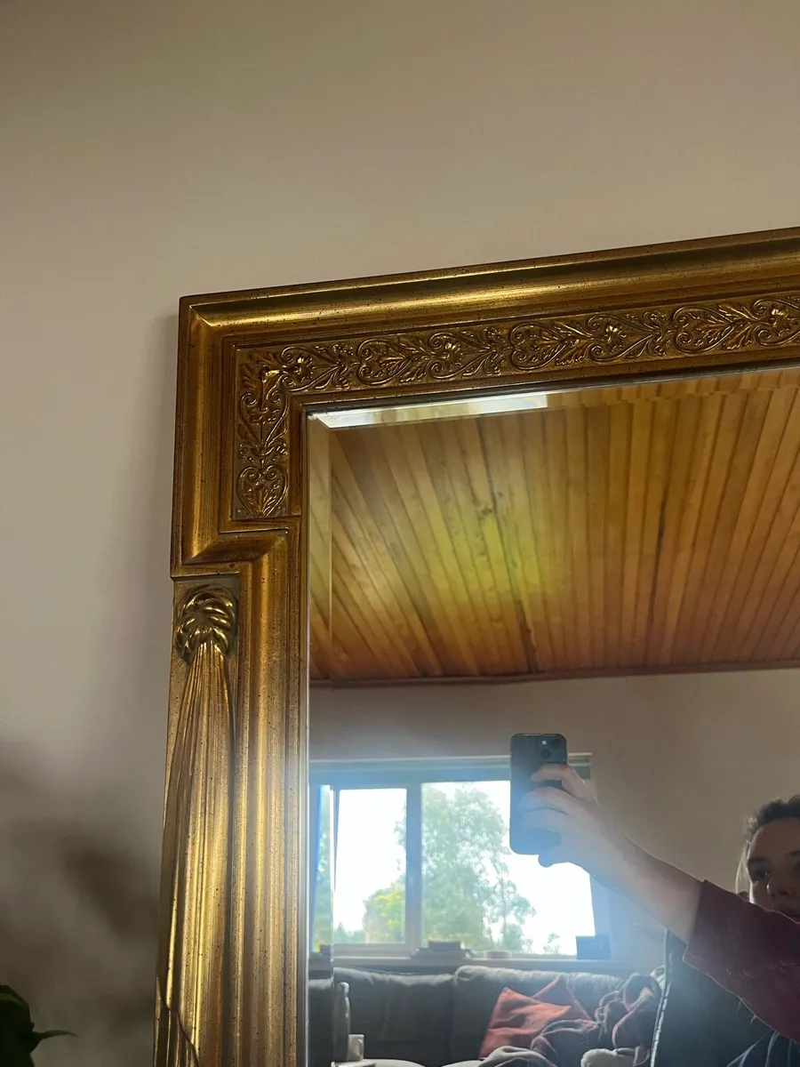 Large Golden Wall Mirror - Image 2
