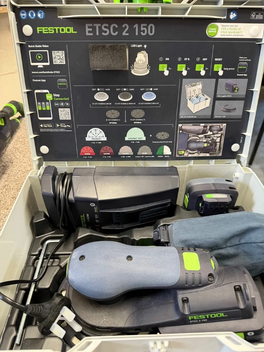 2025 Festool ETSC 2 150 Sander Cordless - Image 2