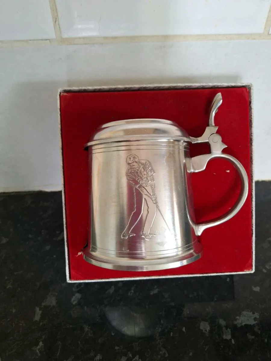 Newlands Golf Club pro patria pewter tankard - Image 1