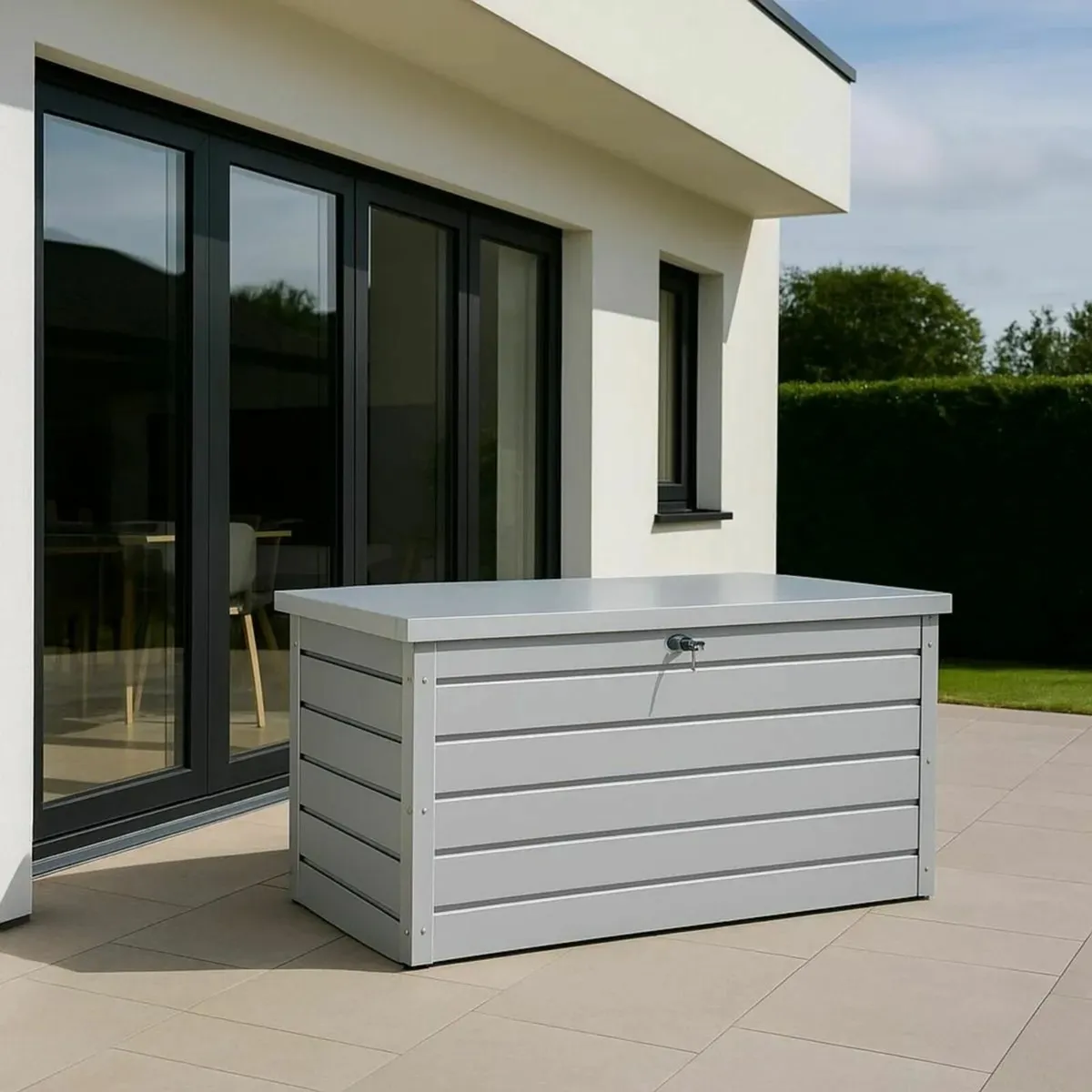 Palladium Large 856 Ltr Steel Patio Storage Boxes - Image 1