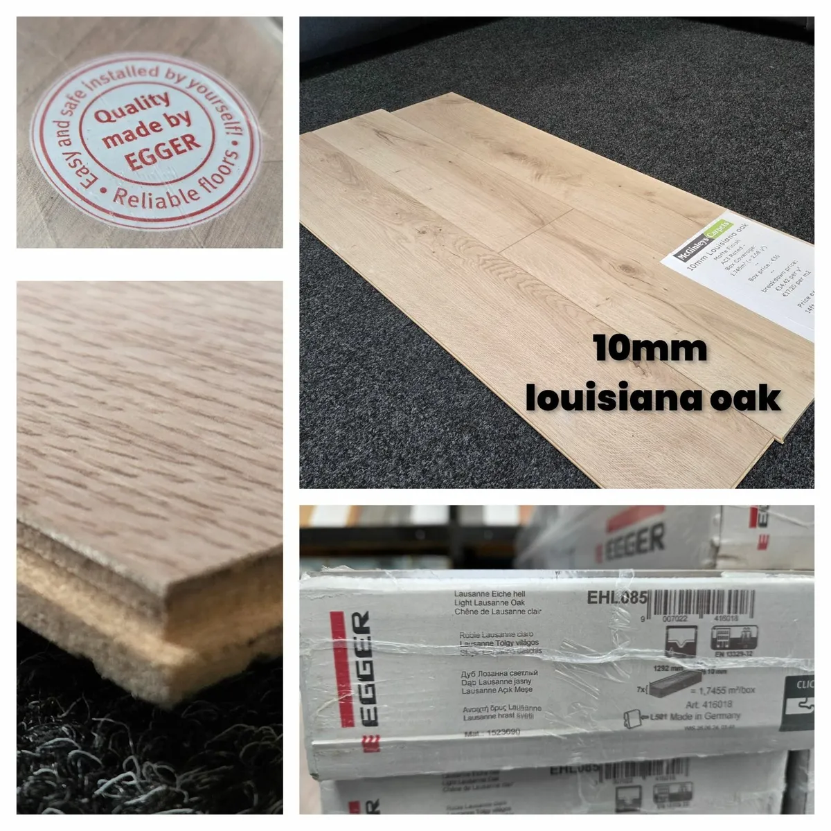 10mm laminated click flooring Louisiana oak - Image 1