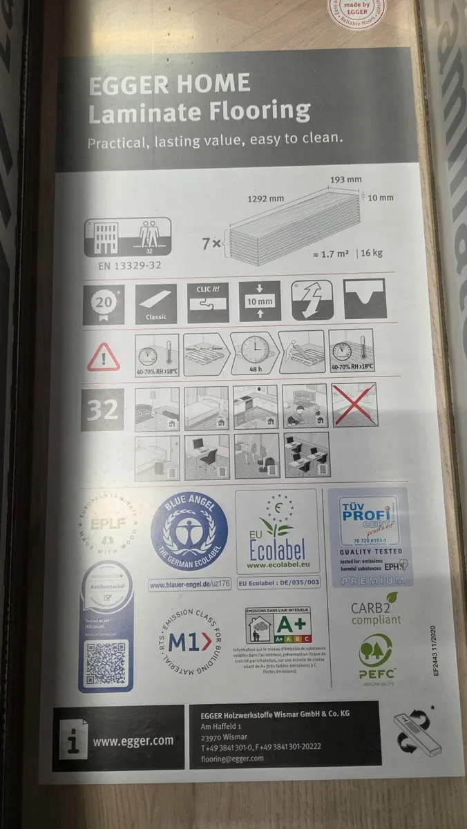 10mm laminated click flooring Louisiana oak - Image 4