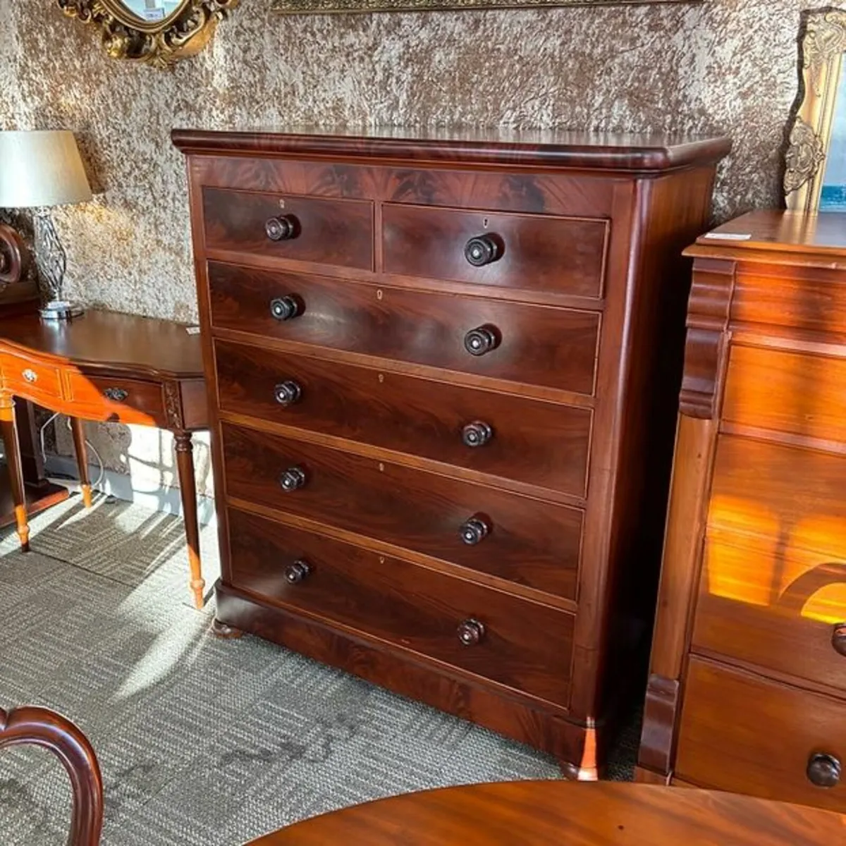 Antique Victorian mahogany scotchs chest of drawer