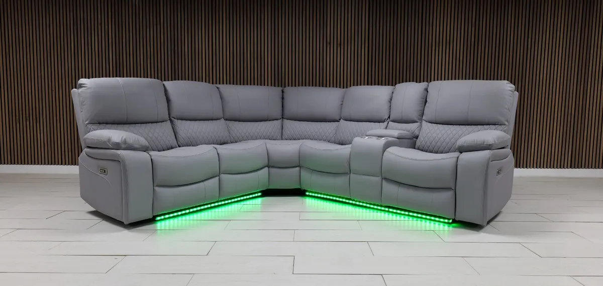 Rita Electric Corner Leather Recliner Sofa - Image 4