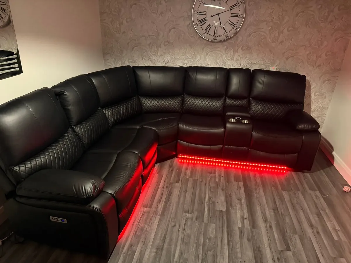 Rita Electric Corner Leather Recliner Sofa - Image 2