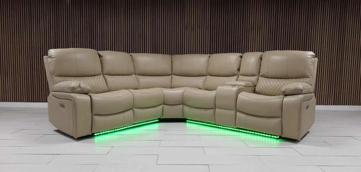 Rita Electric Corner Leather Recliner Sofa - Image 3