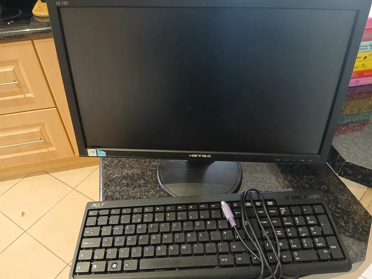 Computer monitor and keyboard only - Image 1