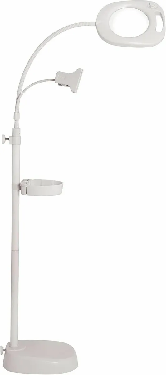 Magnifying LED Craft Lamp - Floor Table Clip-on - Image 1
