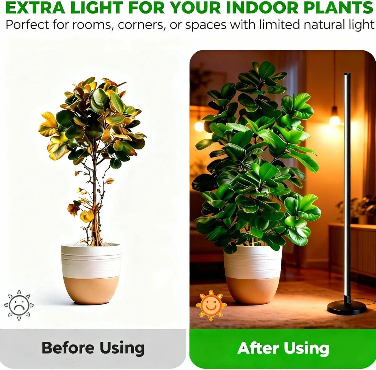 165cm Vertical Grow Lights for Indoor Plants: 48W - Image 4