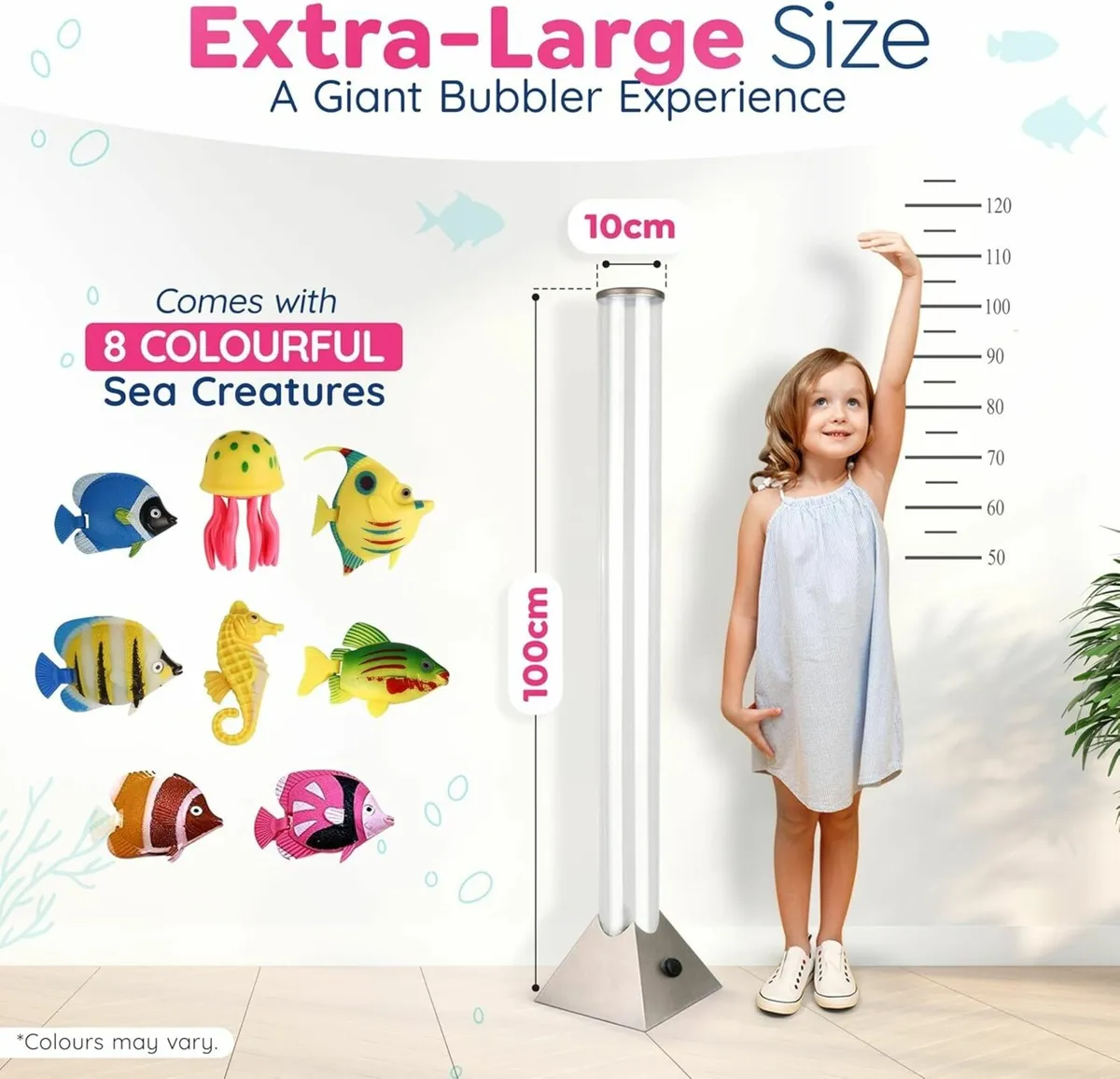 100cm Colour Changing Sensory Bubble Lamp with - Image 3