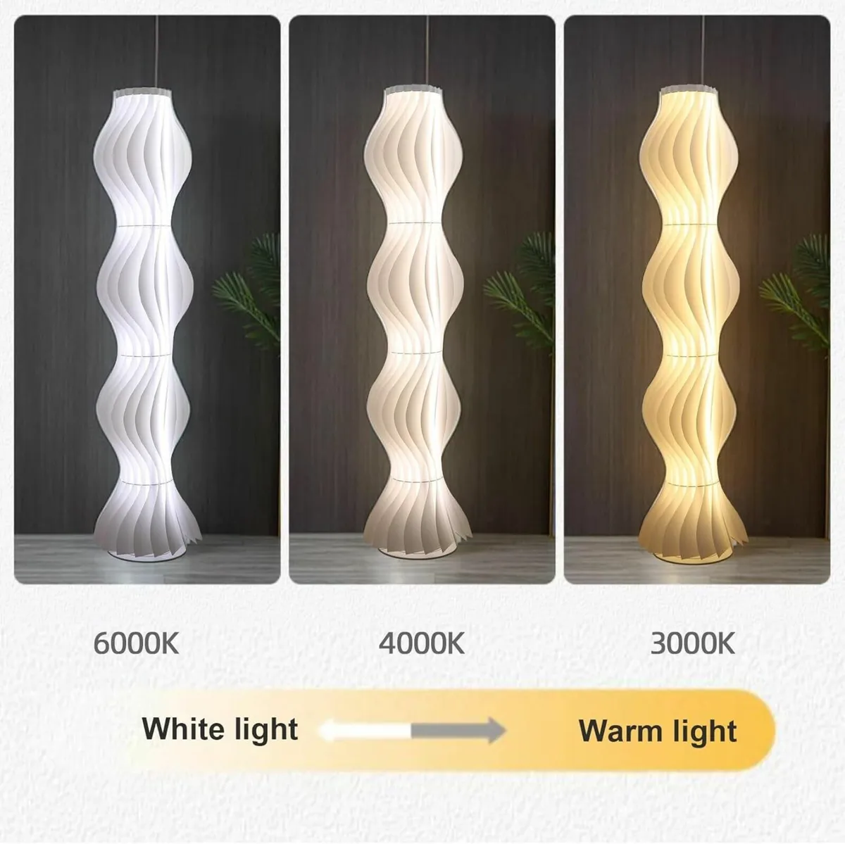 LED White Floor Lamp: 170cm Tall Modern 3 Color - Image 4
