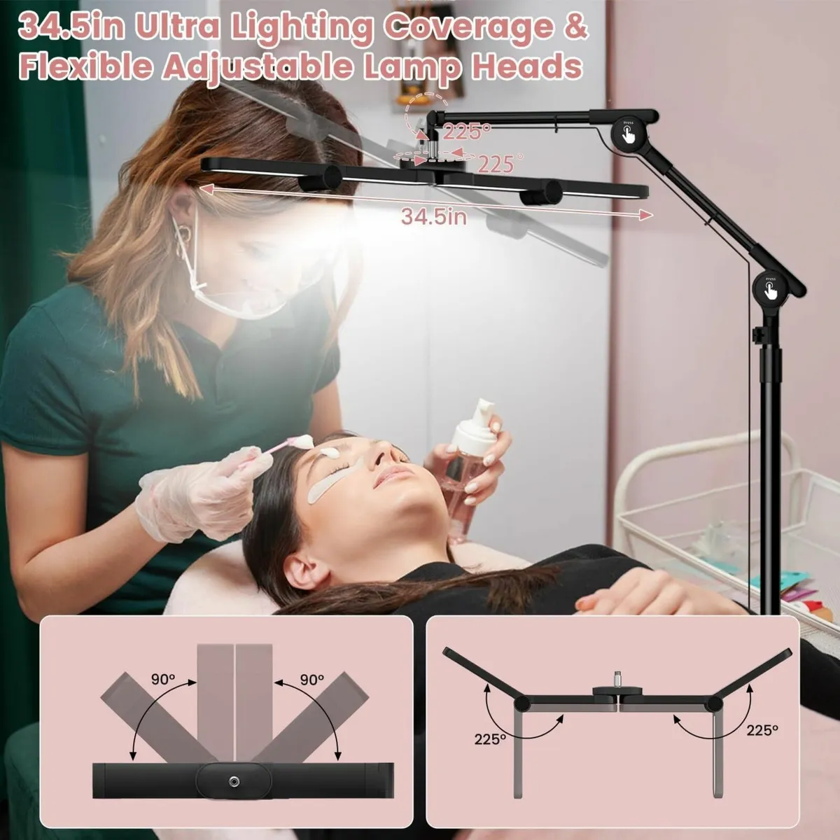 40W Foldable Square Lash Light for Beauty Salon 3 - Image 4