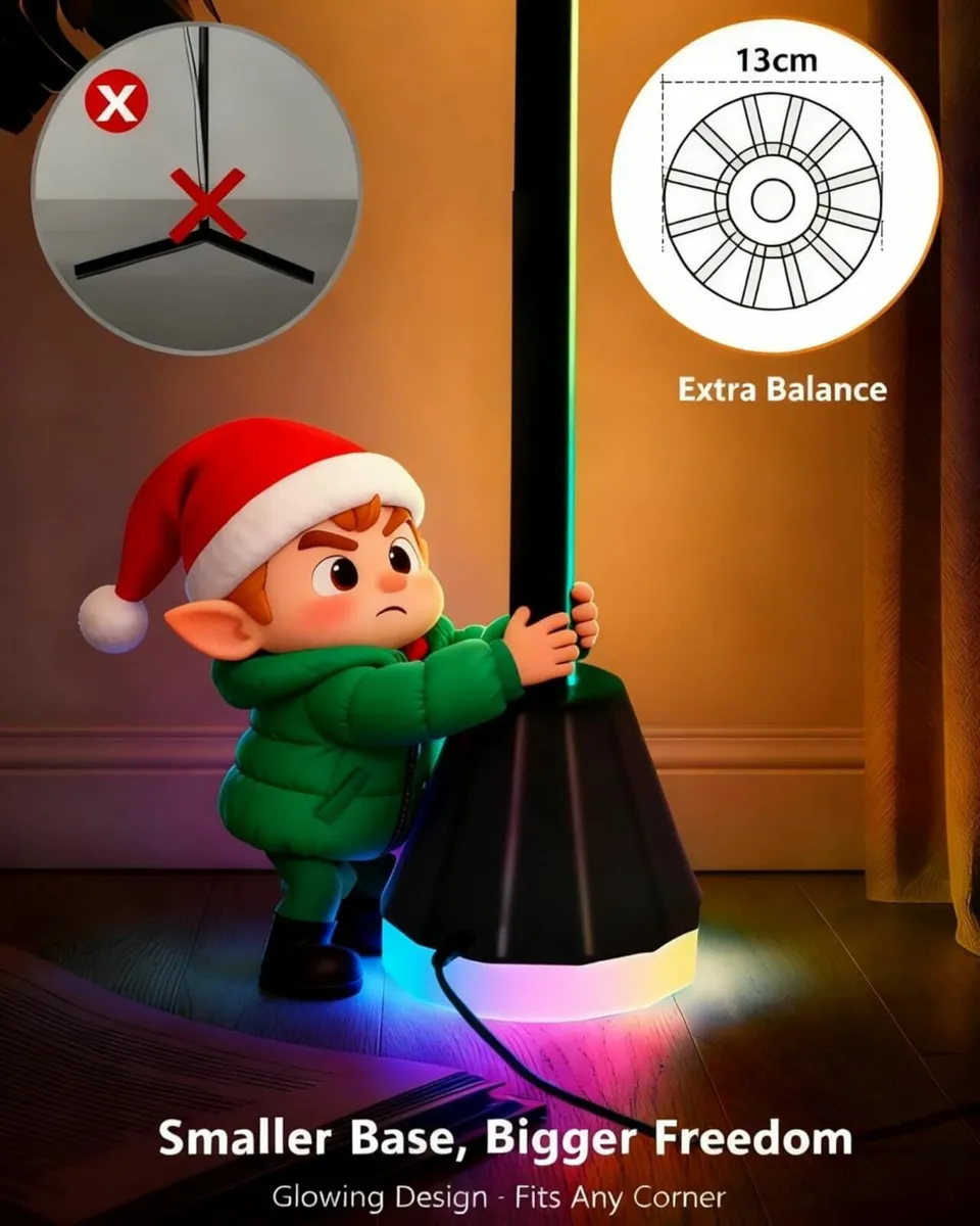 Smart LED Floor Lamp RGBIC WiFi Standing Corner - Image 4