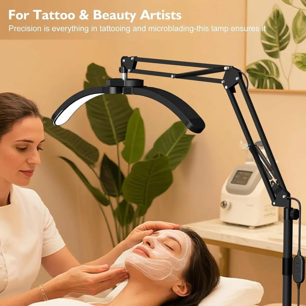 Lash Light for Eyelash Tech 2 in 1 Half Moon Lamp - Image 2