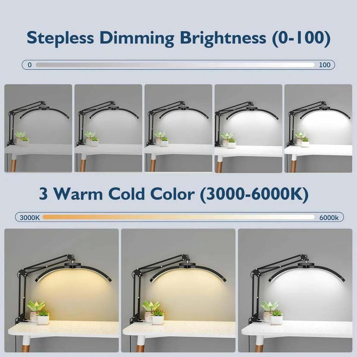 Lash Light for Eyelash Tech 2 in 1 Half Moon Lamp - Image 3