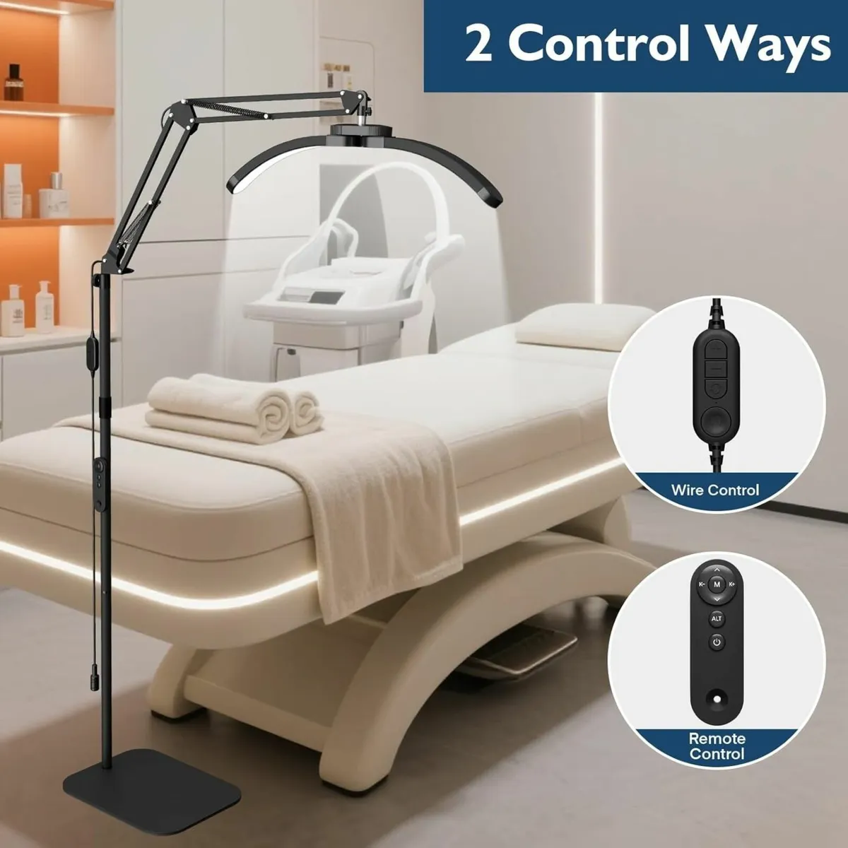 Lash Light for Eyelash Tech 2 in 1 Half Moon Lamp - Image 4