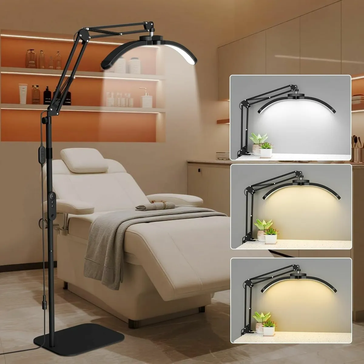 Lash Light for Eyelash Tech 2 in 1 Half Moon Lamp - Image 1