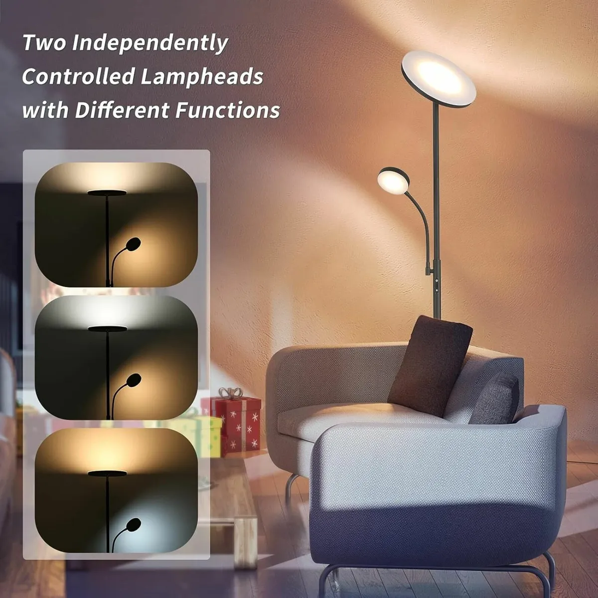 Led Uplighter Floor Lamps Dimmable Rotatable 2 - Image 3