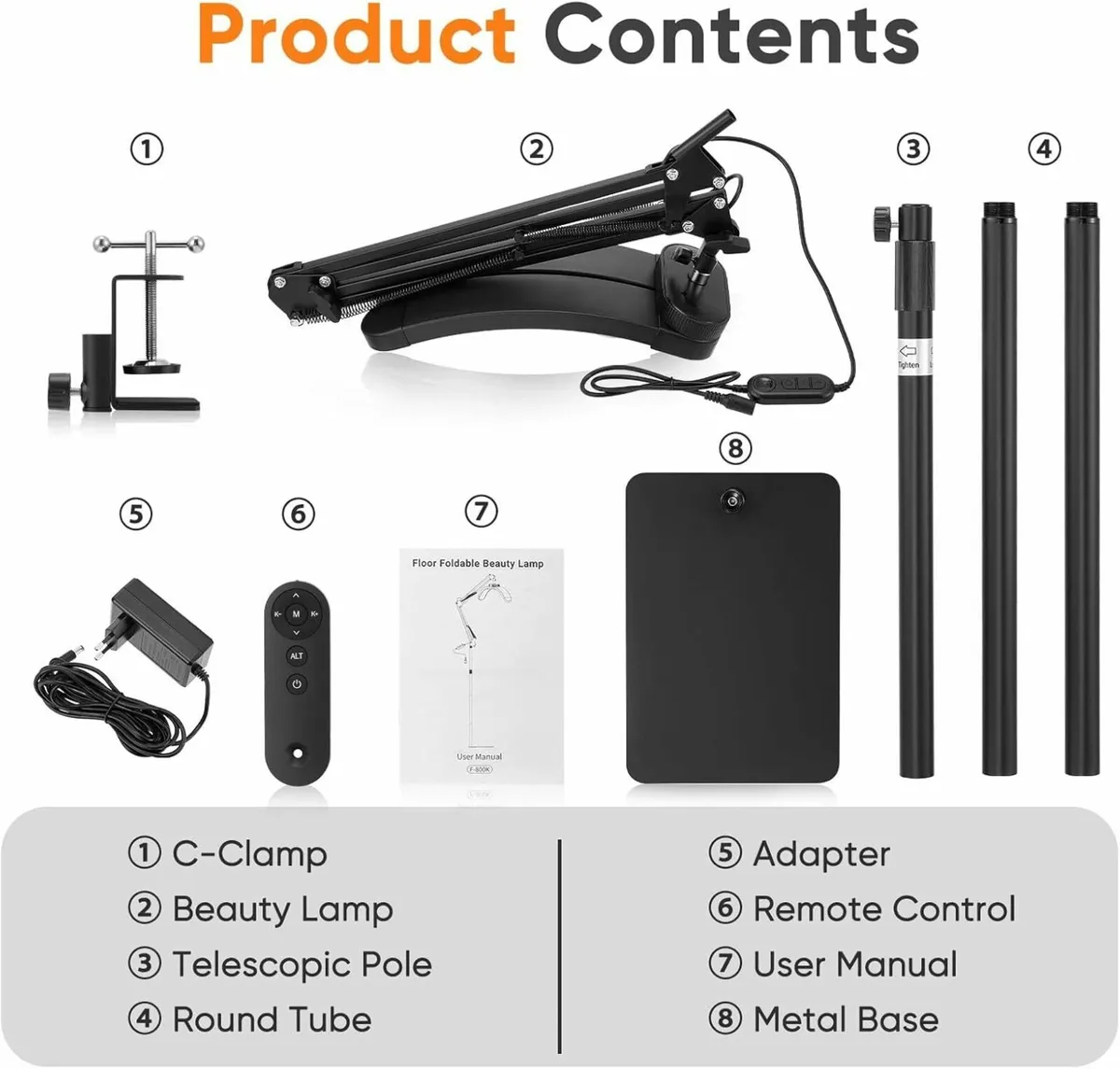 Foldable Half Moon Floor Lash Light for Eyelash - Image 2