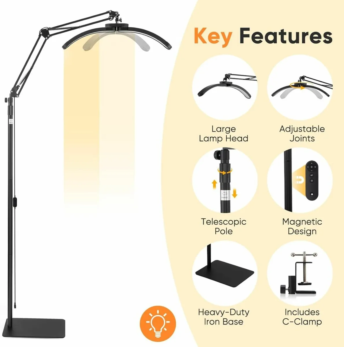 Foldable Half Moon Floor Lash Light for Eyelash - Image 3