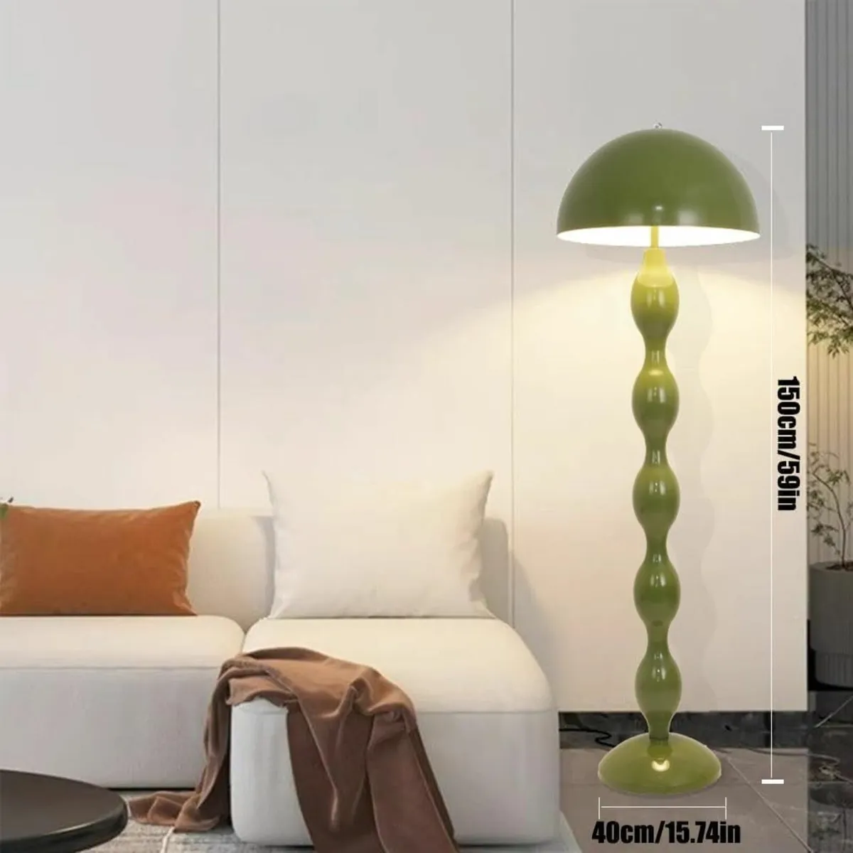 Floor Lamp Creative Green Mushroom Tall Lamps for - Image 2