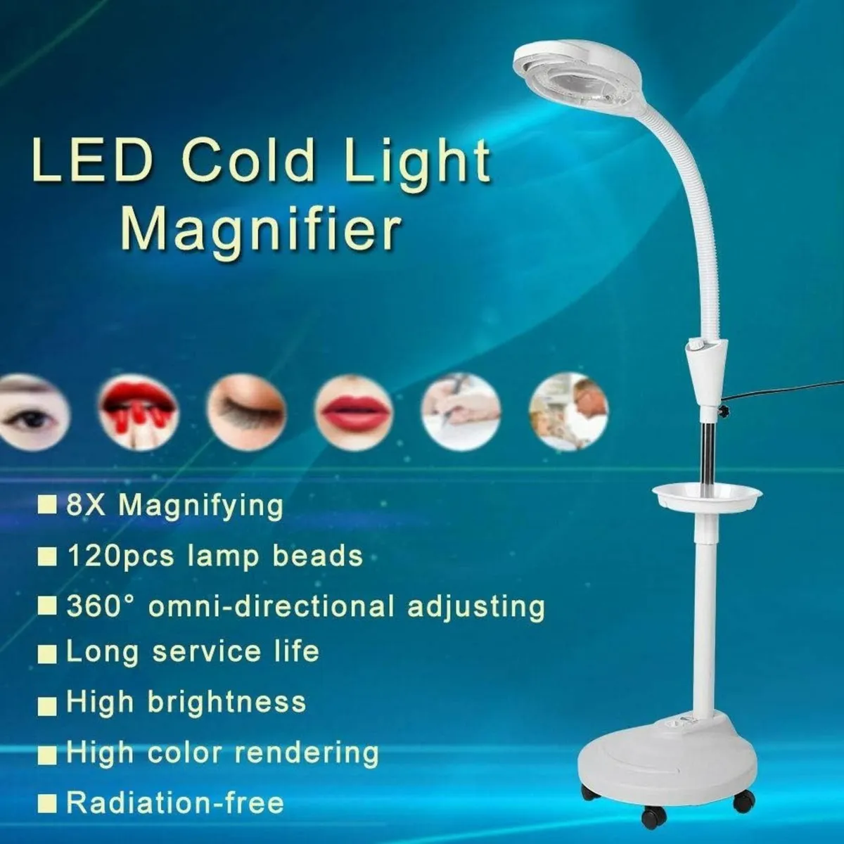 LED Beauty Salon Cold Light Lamp Adjustable 8X - Image 3