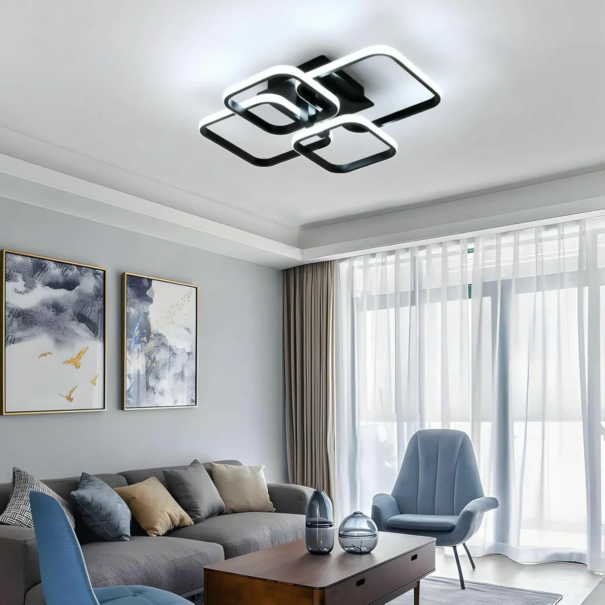 Dimmable LED Ceiling Light 48W Rectangle Design - Image 2
