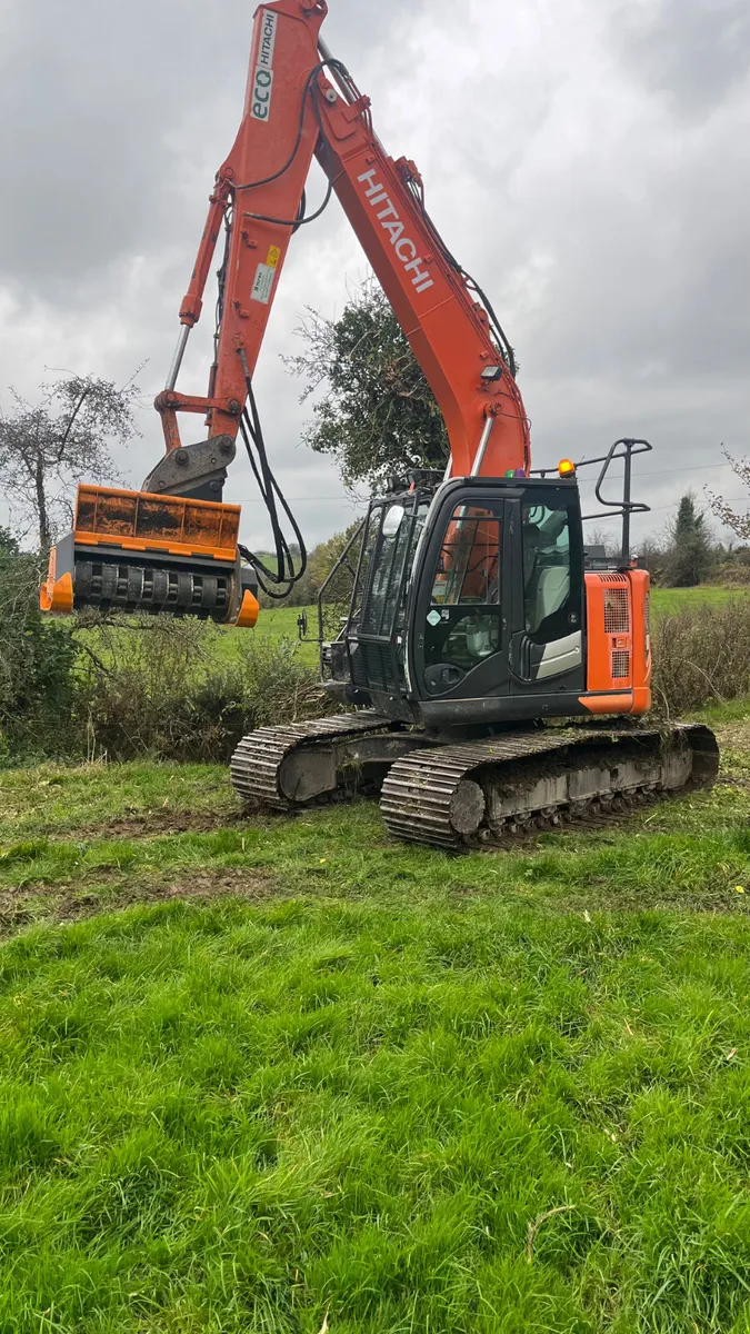 Diggers for hire with tree shears and mulchers