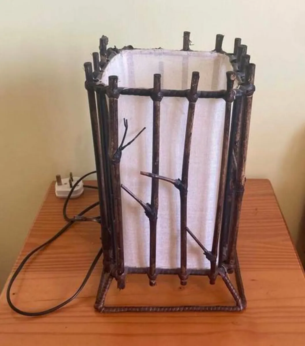 Rustic Wooden Branch Table Lamp - Image 2