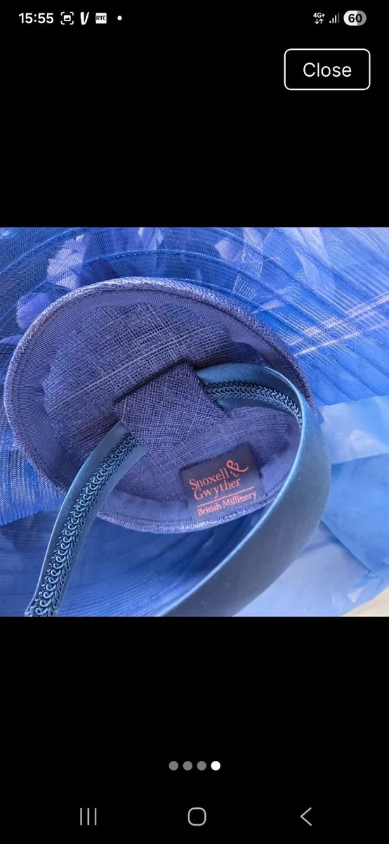 Cobalt blue Snoxell & Gwyther ladies hat - Image 2