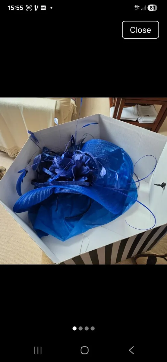 Cobalt blue Snoxell & Gwyther ladies hat - Image 1