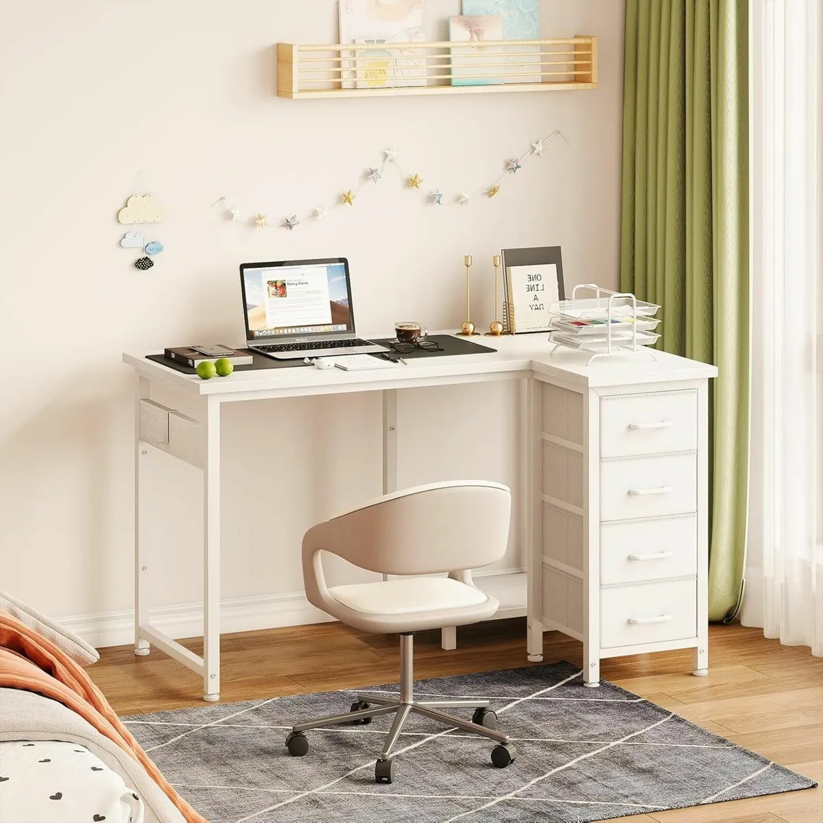 Computer Desk with Drawers 100x70 cm Corner for - Image 2