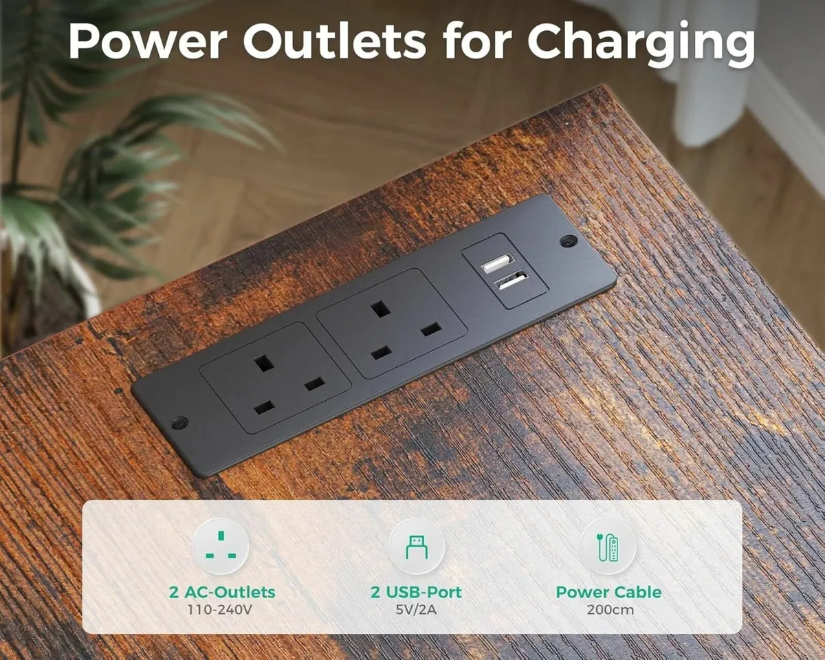 Computer Corner Desk with Drawers 140x80 cm L - Image 4