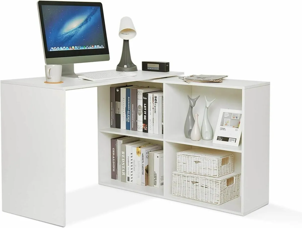 L Shaped Desk 360degrees Rotating Direction 106 x - Image 1
