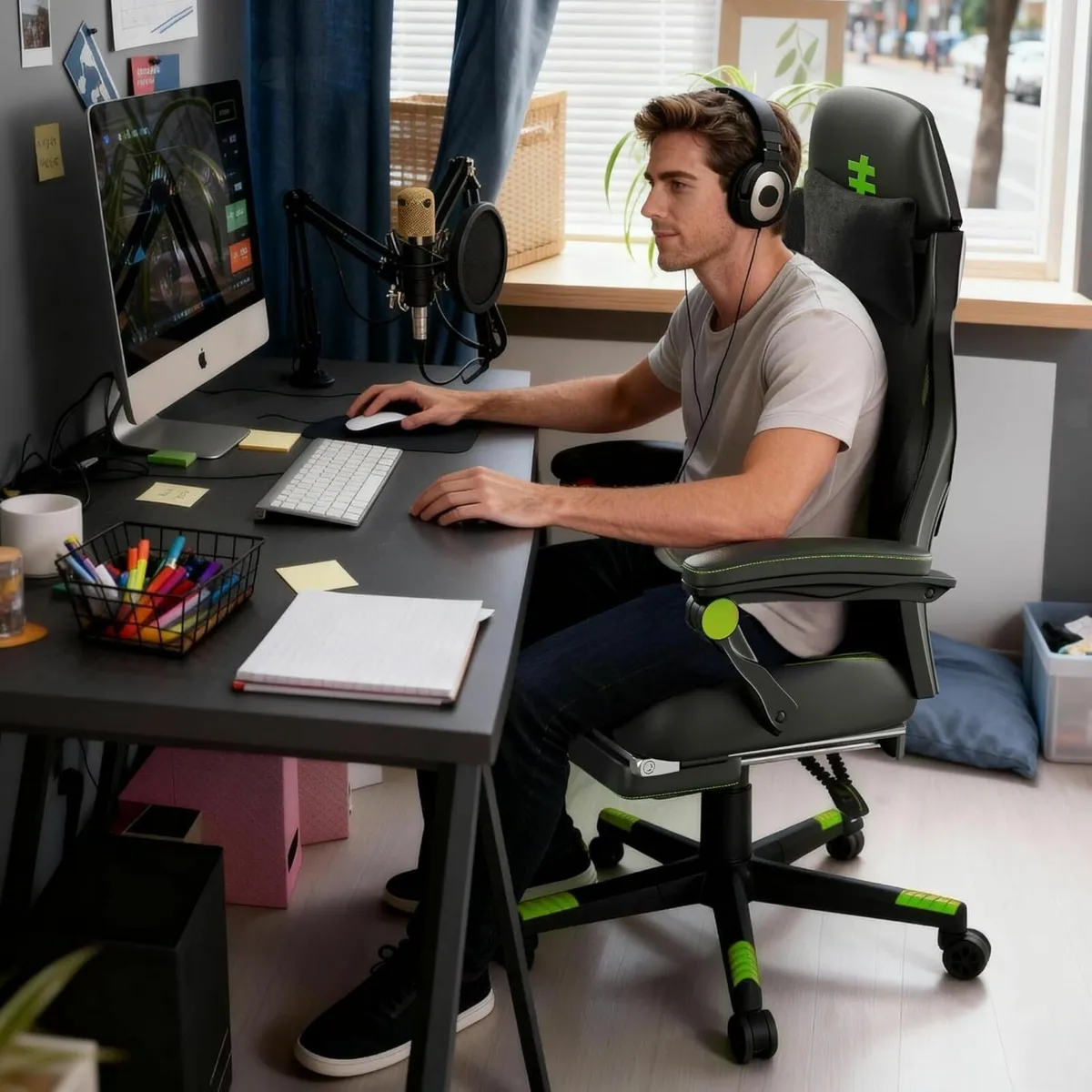 GCP-25 Ergonomic Massage Gaming Chair – High Back - Image 2